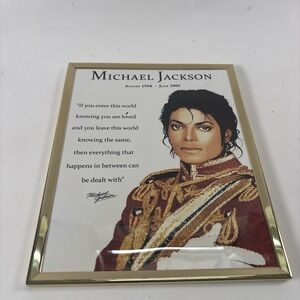 Michael Jackson Framed Poster Print Quote Tribute King of Pop Wall Art